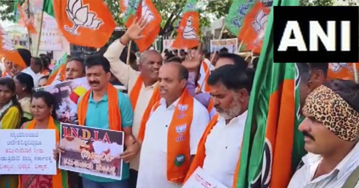 Karnataka: BJP protests against releasing further water from Cauvery river to Tamil Nadu